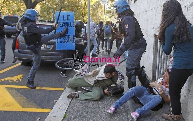 scontri a Roma