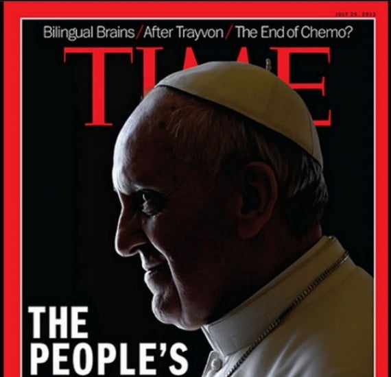 Il Papa con le corna sul Time