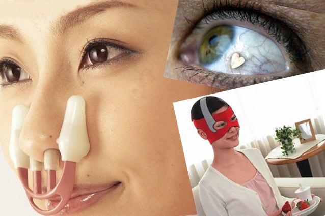 Iniezioni di sangue e gioielli negli occhi
