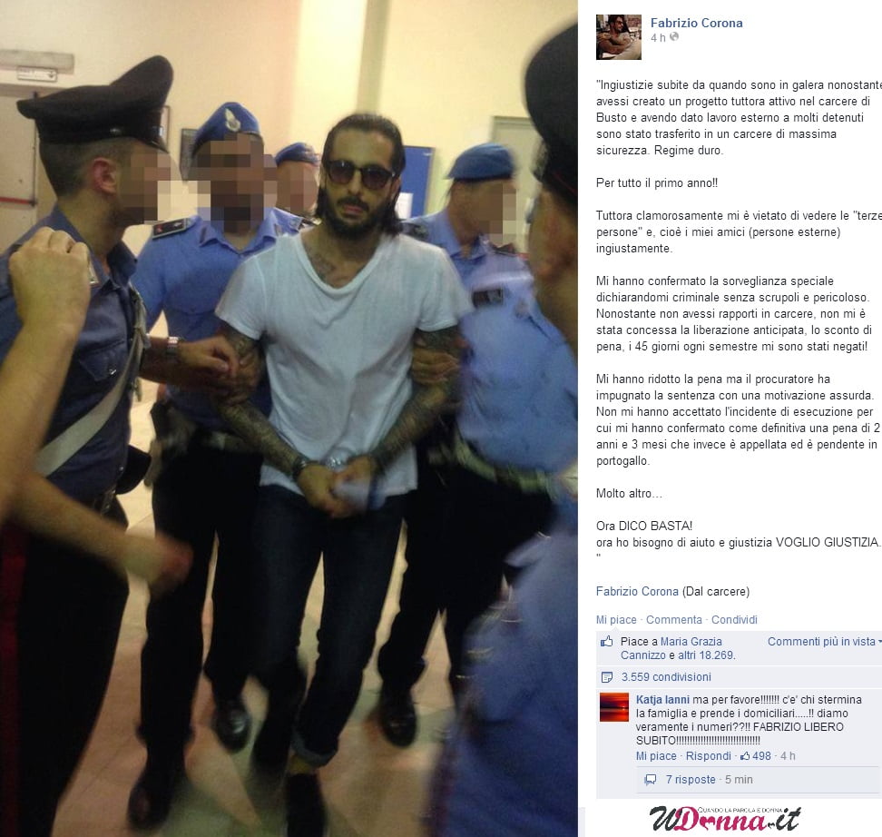 fabrizio corona carcere