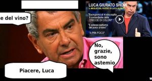 Luca Giurato gaffè